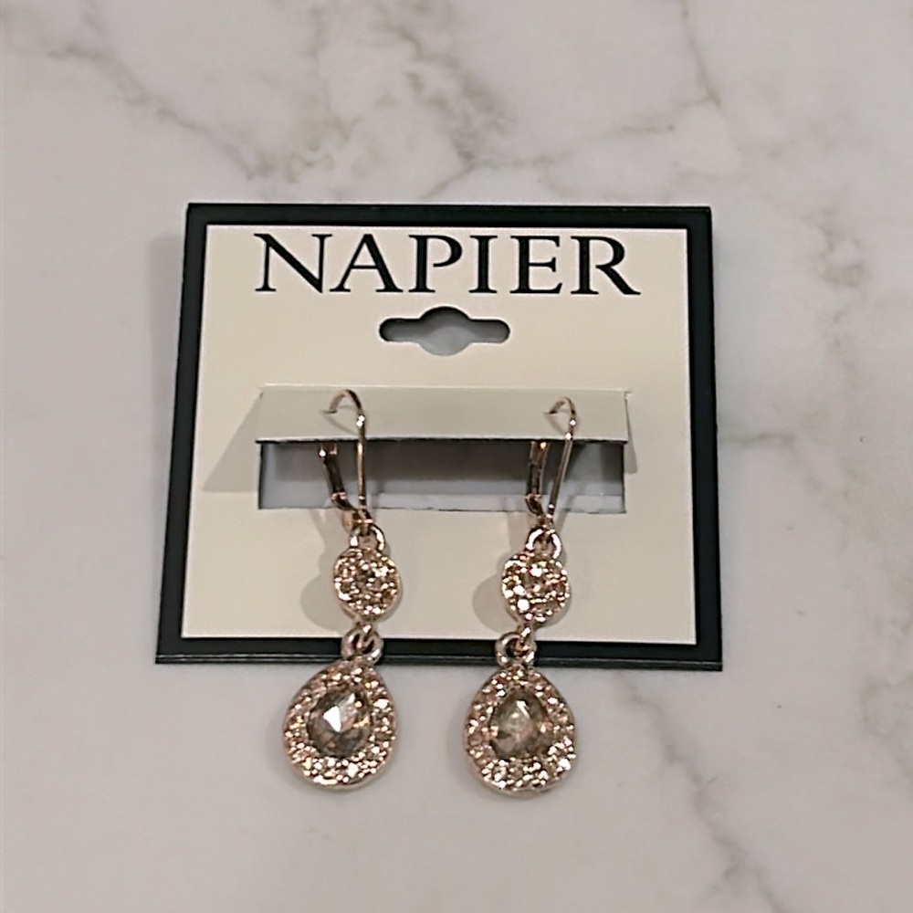 Rose gold Napier Earrings NWT✨